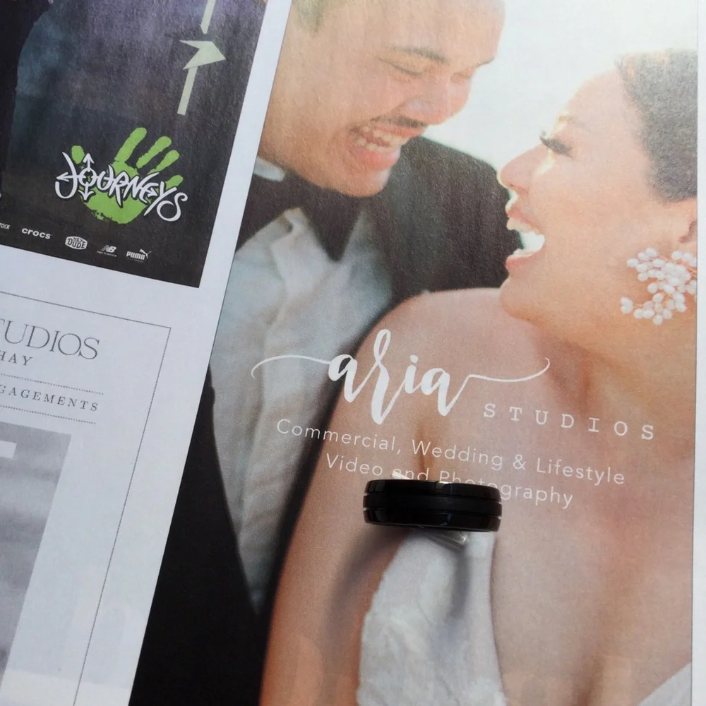 HAWAIIAN 🌺 Black Tungsten ring,Comfort-fit.